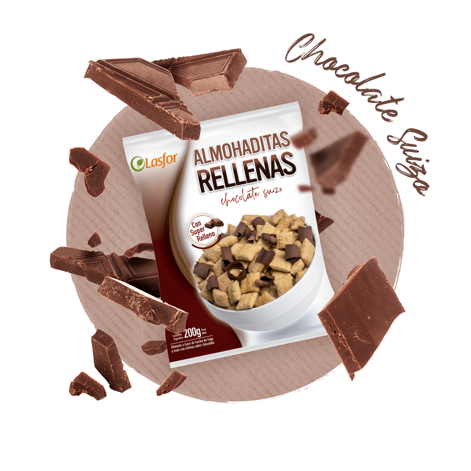 Cereales rellenos sabor chocolate